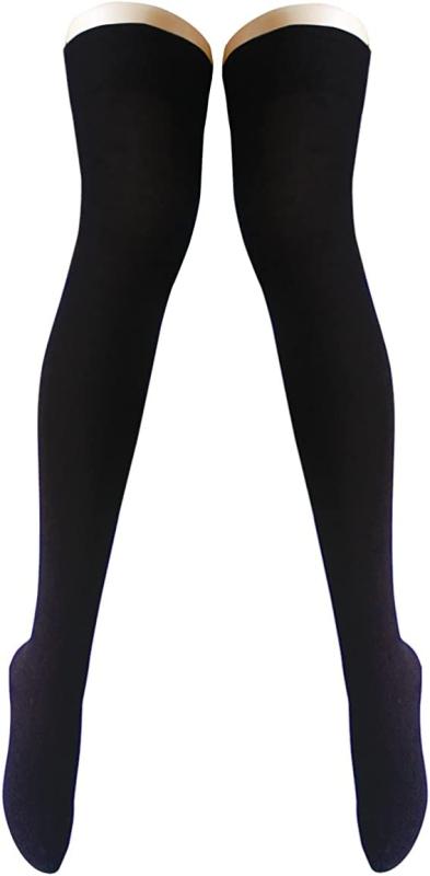 [OUFANCY] オーバーニーソックス ロングソックス ハイソックス 綿 保温 防寒 レディース サイハイソックス あったか靴下 美脚 無地 通学 通勤 可愛い フリーサイズ