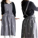 Ifukens レディース 北欧エプロン おしゃれ 可愛い 大人用