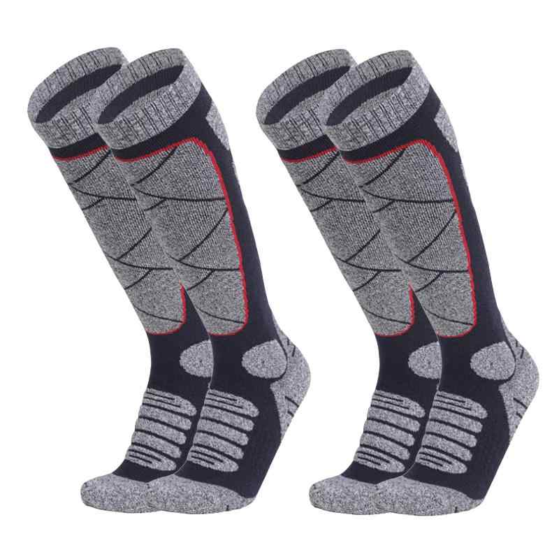 [Smart-Bear] W601 スノーボード スキー ソックス スキー 靴下 段階着圧設計 防寒 抗菌防臭 吸汗速乾 保温 厚手 ウィンタースポーツ バイク レジャー 登山用 冬用靴下 男性 メンズ 2足セット