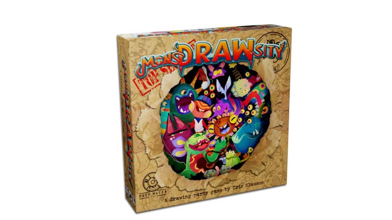 Deep Water Games MonsDRAWsity トップシークレットバージョン 口頭での説明に基づくお絵かきパーティーゲーム 奇妙なモンスターを順番に描く 8歳以上 3~8人用