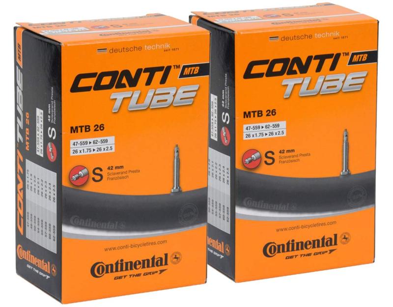 2本セット Continental(コンチネンタル) チューブ MTB26 S42 26×1.75-2.5（仏式バルブ42mm） [並行輸入..