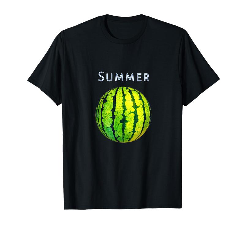スイカ SUMMER 西瓜 夏【サマータイム】シンプル リゾート Tシャツ