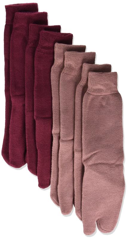 [イヤシ] パイルソックス 足袋パイル レディース 2足組X2色 M