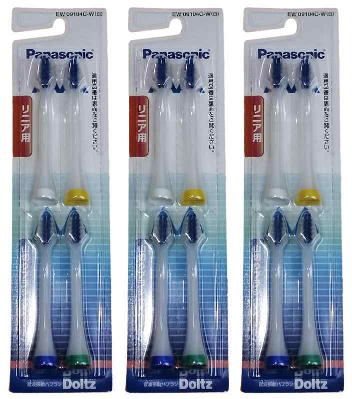 パナソニック 替えブラシ ドルツ 山切りタイプ Vヘッド 4本組×3パック(計12ブラシ) 白 EW09104C-W-3p