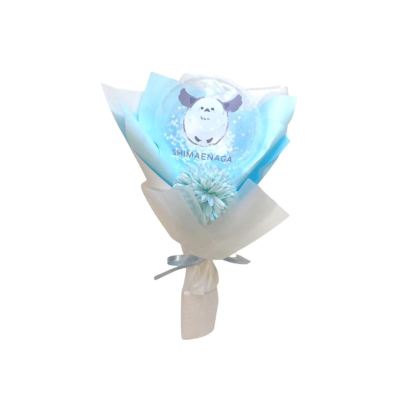 ［Candy Flower March］シマエナガとお花のバルーンブーケ（25×15cm）/Pink Purple Blue/誕生日・発表..