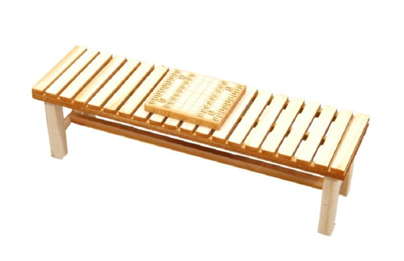 Cobaanii mokei工房 コバアニ模型工房 1/12 想い出横町シリーズ 檜の縁台と将棋セット 組立キット OY-011