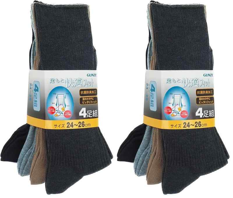 Toilet Articles - グンゼ 肌着 足もと快適フィット4足組ソックス27アソート 04034-27-4PH