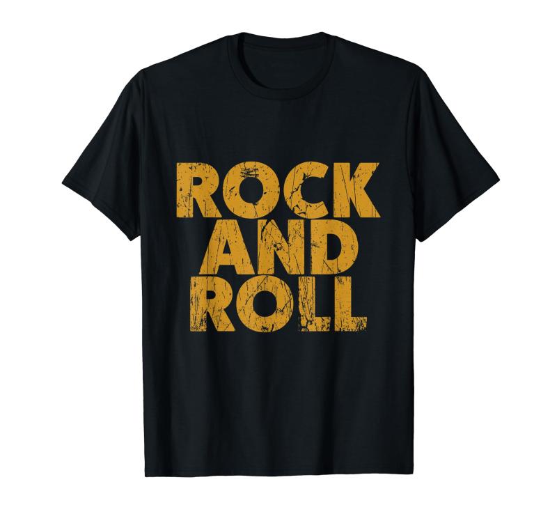 T-shirt Vintage Grunge Old Rock & Roll Music, Rock and Roll Tシャツ
