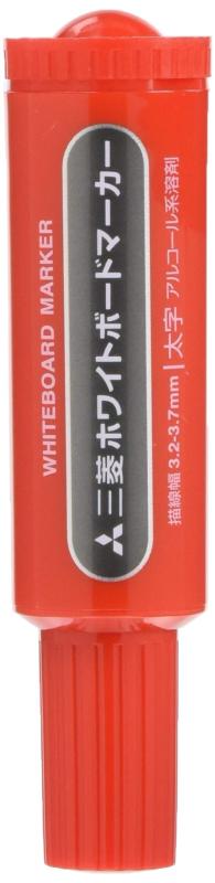 三菱鉛筆 ホワイトボードマーカー 太字 丸芯 赤 10本 PWB7M.15