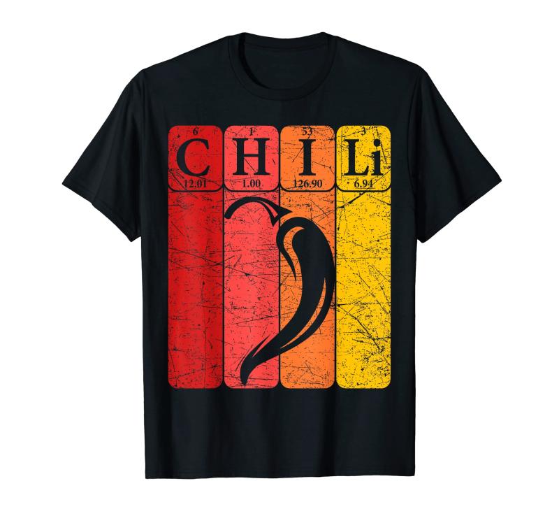 唐辛子周期表要素 唐辛子 スパイシーフード レトロ Tシャツ