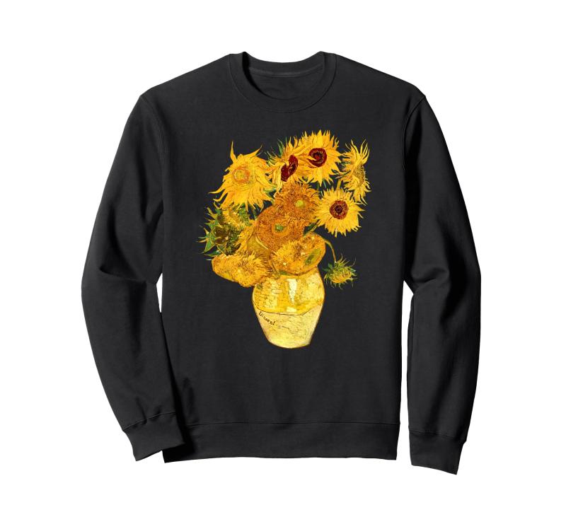 ゴッホのひまわりの現代美術の絵画 トレーナー