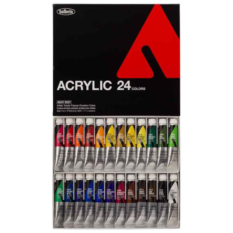 乐天商城 - ホルベイン アクリリック カラー［ヘビーボディ］AU995 20ml 24色セット 16995