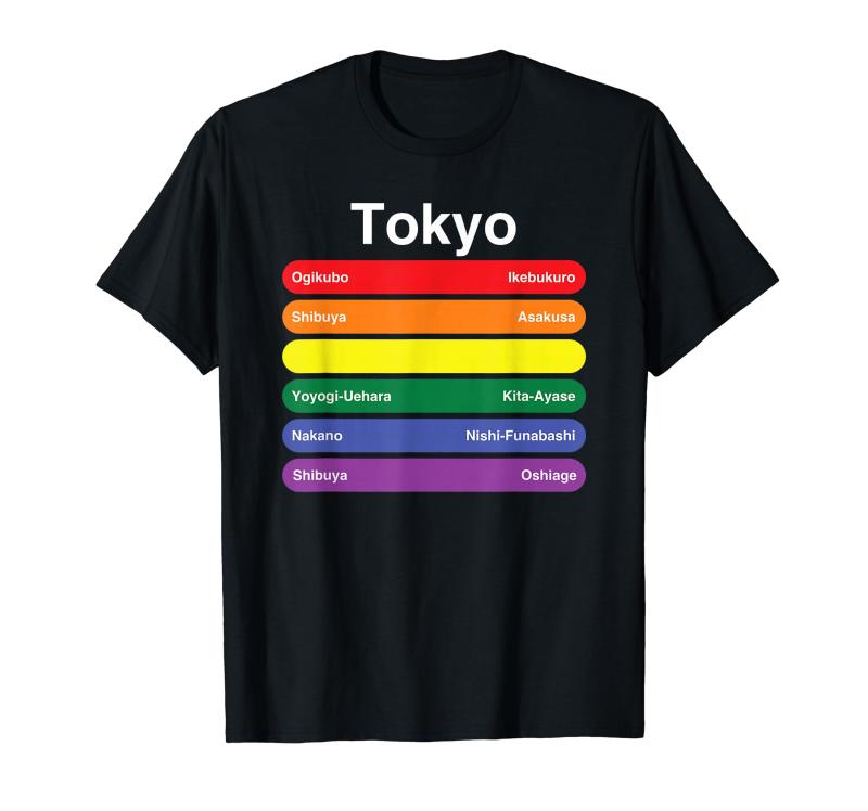 東京プライド レインボーフラッグ カラー メトロ鉄道 LGBTQ Tシャツ