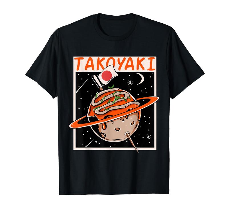 揚げたこボール 惑星 タコプラネット たこ焼き Tシャツ