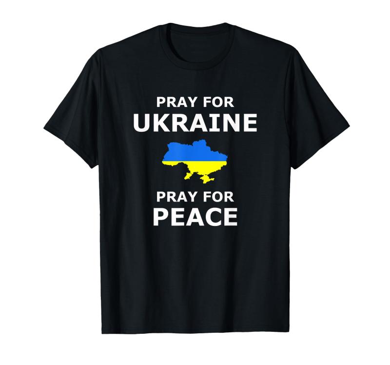 Pray for Ukraine Peace ウクライナ国旗 Tシャツ