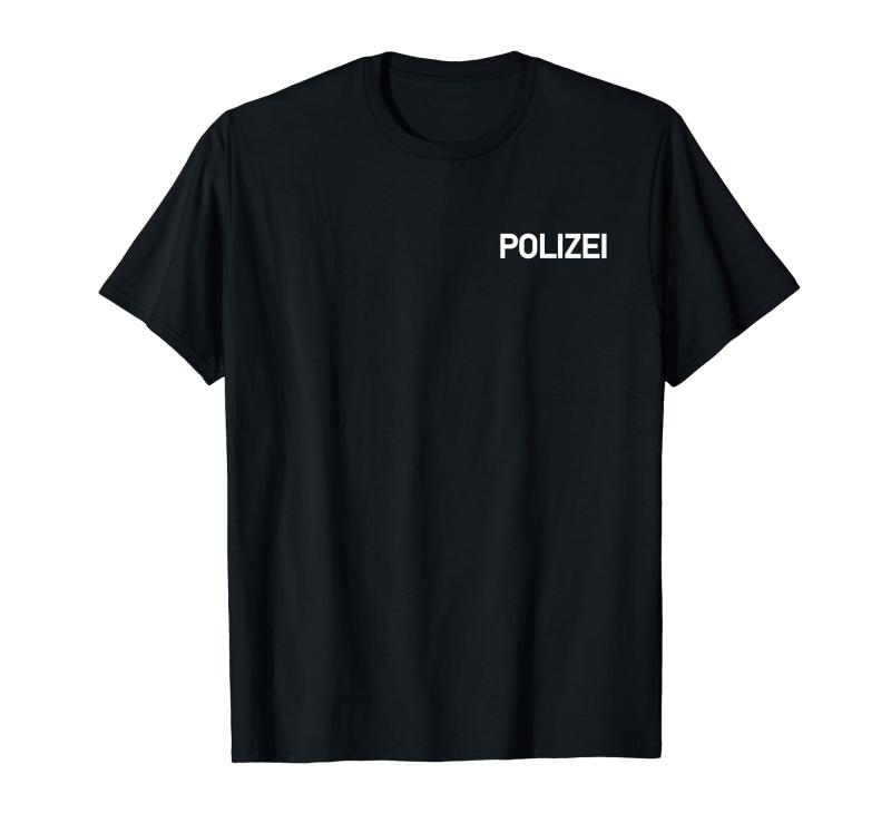 POLIZEI ドイツ警察 ドイツ法執行機関(両面) Tシャツ