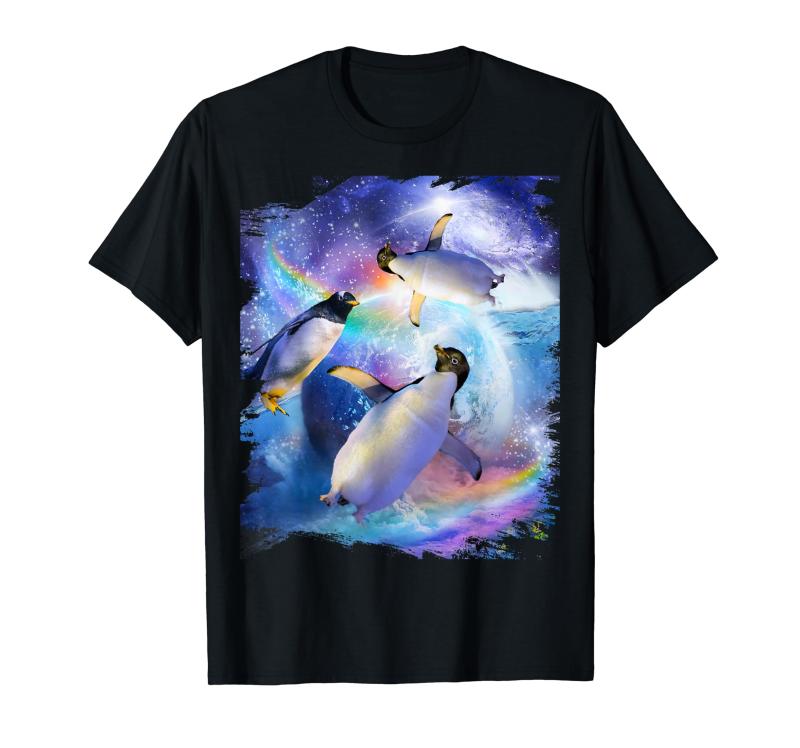 銀河ペンギン - 宇宙のペンギン Tシャツ