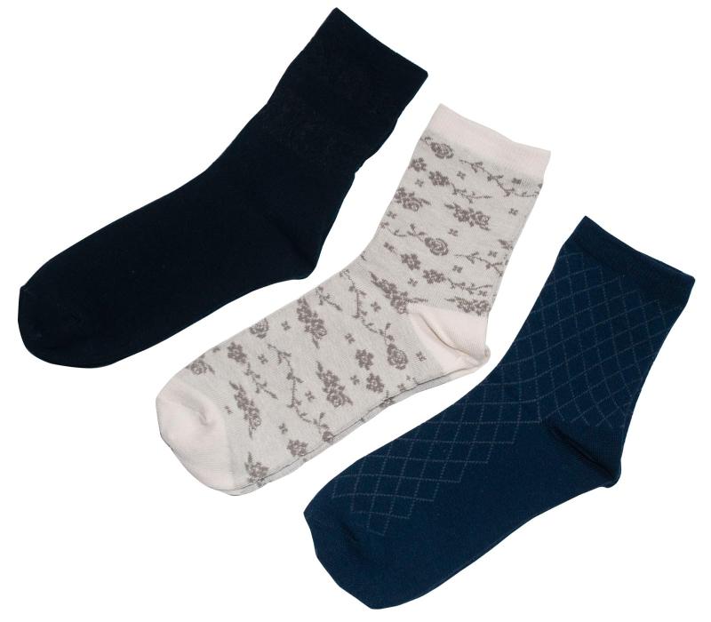 [Chica Hurra] 靴下 レディースクルーソックス 抗菌 防臭 色 柄お任せセット22-24cm 3足 6足 9足