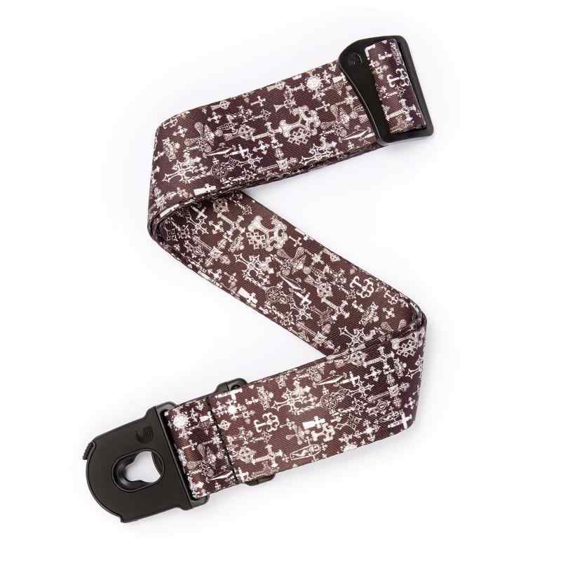 D'Addario ダダリオ ギターストラップ ストラップロック構造搭載 Alchemy Gothic Planet Lock Strap 50ALP02 Gothic Cross 【】