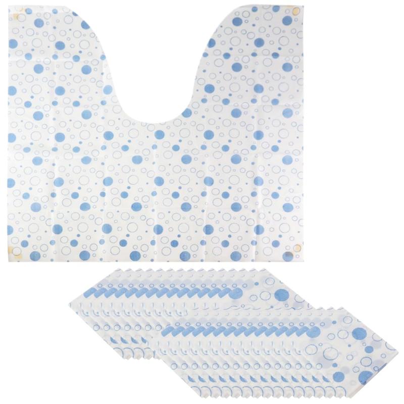 吸水トイレシート トイレマット 使い切り 飛び散り防止 U字型 個包装 ポータブル 30枚入り