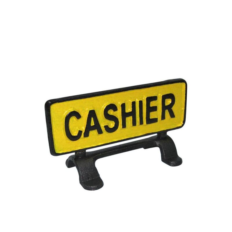 ダルトン(Dulton) リバーシブル サインスタンド CASHIER(キャッシャー) 進化するモノと変わらないモノ どちらも愛でたい 卓上スタンド アイアン 高さ80mm 幅160mm 奥行65mm R655-744