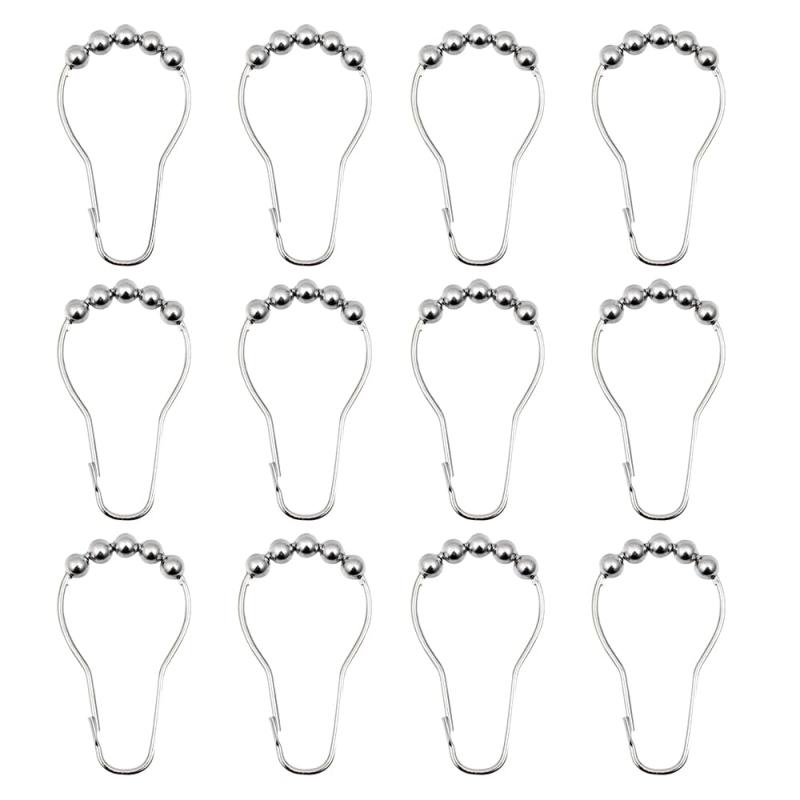 MYLCHBDJ カーテンフック カーテンリング リングフック 12個入り スライドリング しっかり 固定 メタル..