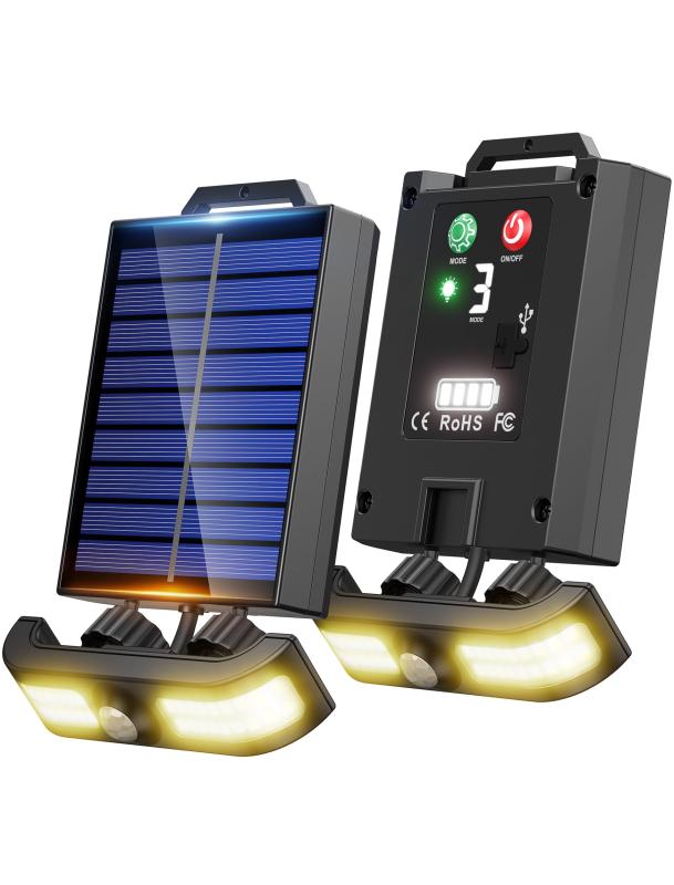 Orihome®【吊り下げ・手持ち・壁掛け 3way】 センサーライト 屋外 ソーラー USB充電式 2個セット 懐中電灯 防災 停電対策 IP65防水(電..