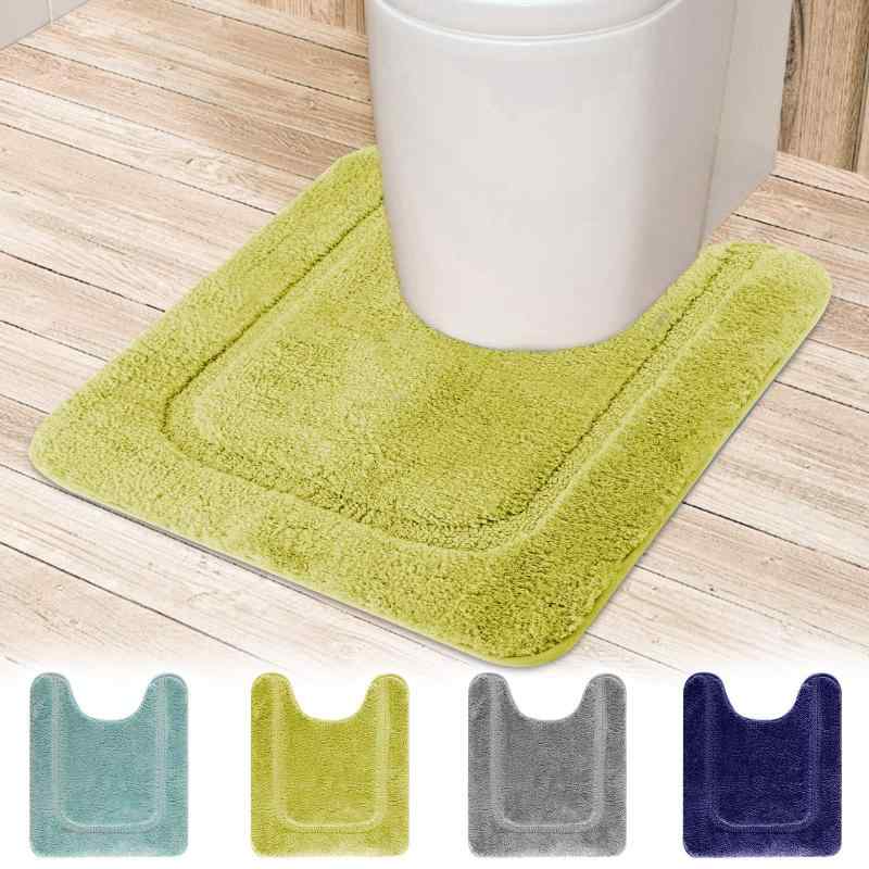 Toilet Mats - トイレマット 敷物 トイレまっと ふわふわ/洗える 高密度 北欧 トイレ足元マット トイレ用マット吸水速乾 といれまっと 無地 選べる4色 60×50cm