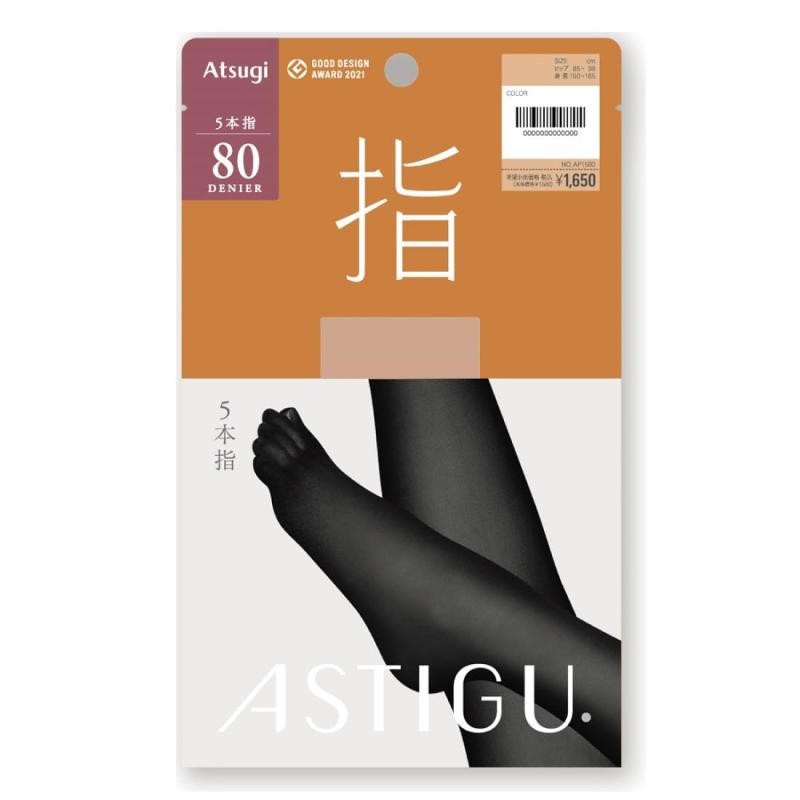 ASTIGU(アスティーグ) 【指】 80デニール 5本指 単品 AP15805本指タイツで冬でも足先を自由に立体的な設計の「ダイヤマチ」付きでズレにくくしっかりフィット「静電気防止加工」衣類同士の摩擦によるまとわりつきを防ぎ、見た目もスッキリ光（特に遠赤外線など）を吸収して熱に変えてくれ寒い季節でも足元からじんわり暖かい汗や皮脂などから発生する嫌な臭いを吸着・分解し、ニオイを抑えます