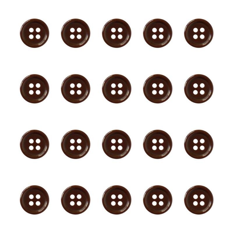 日本紐釦貿易(Nippon Chuko) カラーボタン 10mm 20個 焦げ茶 CG1700-10-44