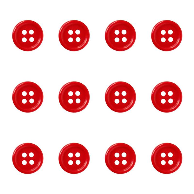 日本紐釦貿易(Nippon Chuko) カラーボタン 13mm 12個 赤 CG1700-13-15