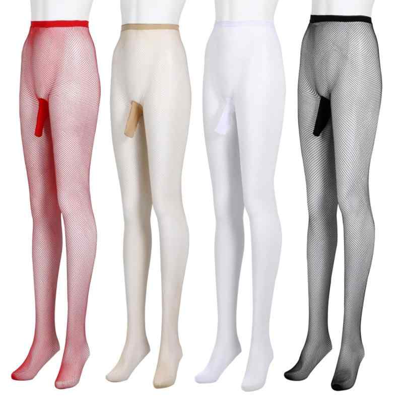 [FULL CHECK] 男のアミタイツ メンズフィッシュネットストッキング4307