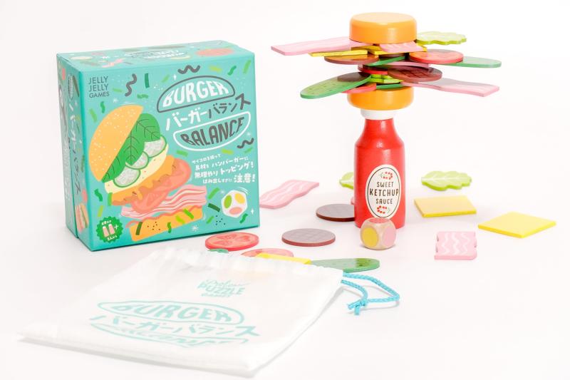 JELLY JELLY GAMES バーガーバランス, はみ出し注意のトッピングバトル,2人以上用, 6歳以上, ケチャップボトル付き ボードゲーム 8/28発売 ギフト オブ ザ イヤー2021”受賞