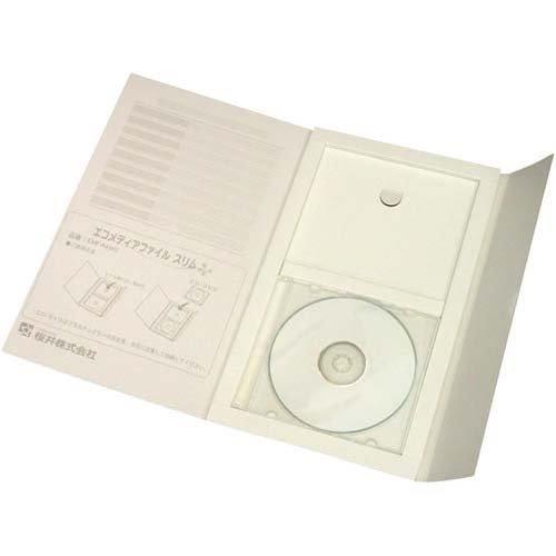ASUS - 桜井 エコメディアファイル スリム A4白 5冊 EMFA4WS