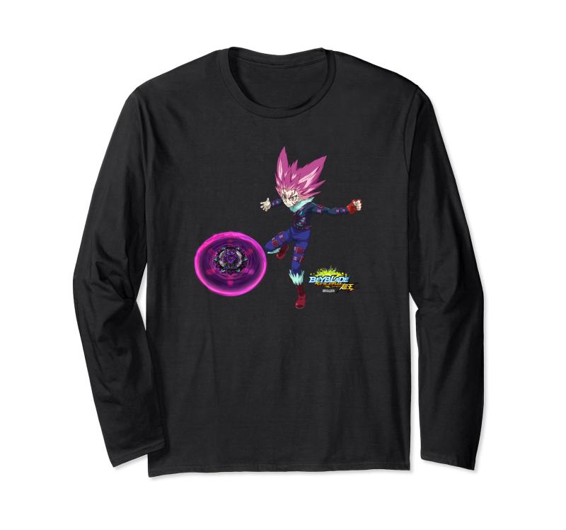 ベイブレードバースト スパーキング レーン ヴァルハラ バリアントルシファー 長袖Tシャツ