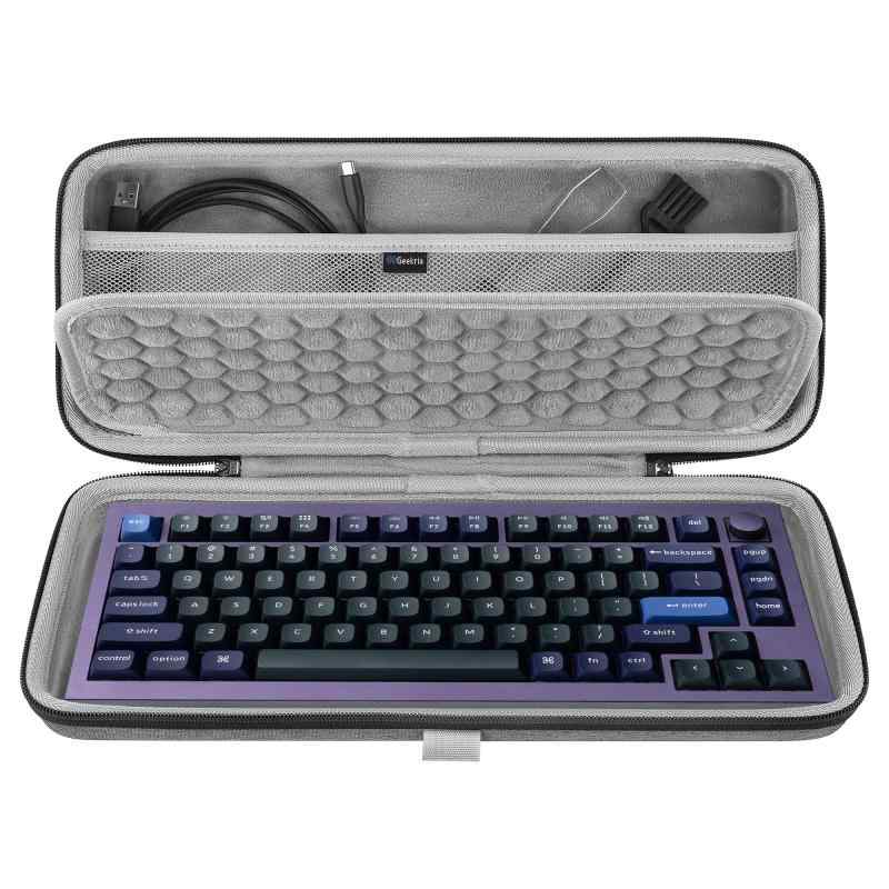 Geekria 68キーキーボードケース 65 キーボード用ハードシェルトラベルキャリーバッグ RK ROYAL KLUDGE R65 / RK68 Keychron K6 / K6 Pro / Q2 / Q2 Max / V2 Nuphy Halo65