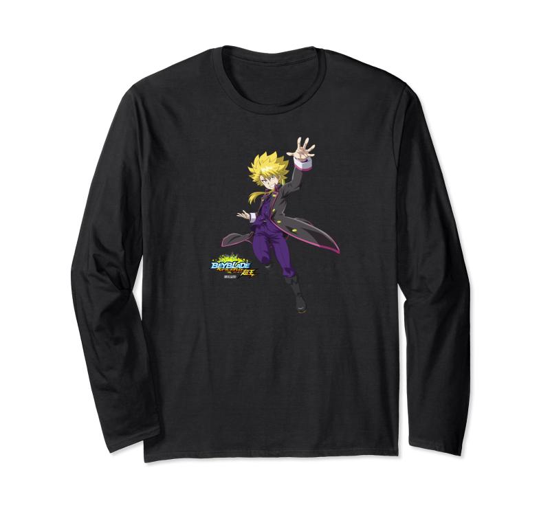 ベイブレードバースト スパーキング 小紫ワキヤ 長袖Tシャツ
