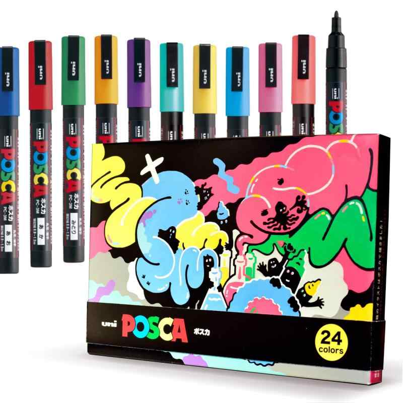 乐天商城 - 三菱鉛筆 uni ポスカ POSCA 水性マーカー パッケージ
