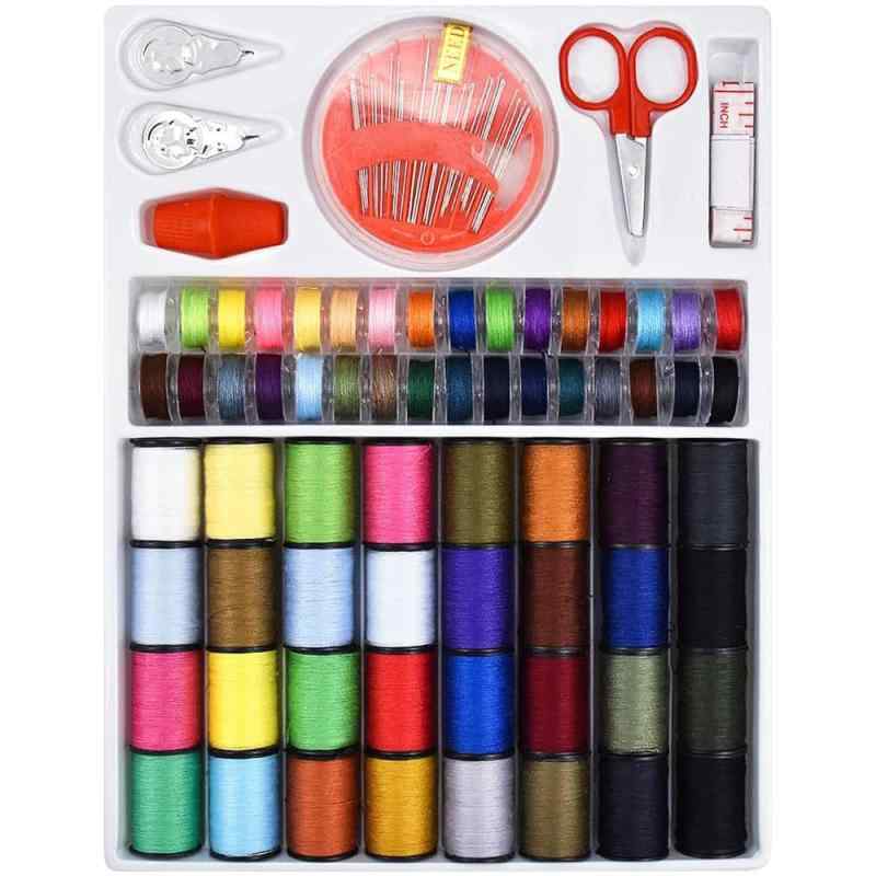 裁縫セット ソーイングセット 電動ミシン 裁縫糸 裁縫道具セット 70個セット ミシン縫い糸 ぬい針 はさ..