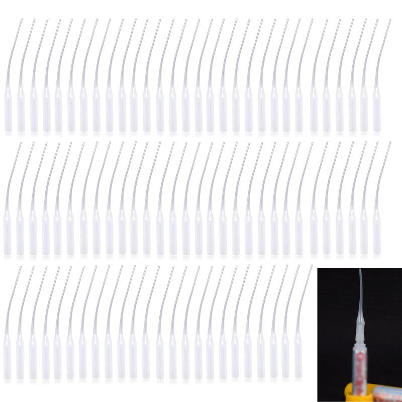 Liroyal 瞬間接着剤 極細 先端 (200個セット) プラスチック 接着剤 細い マイクロノズル 使い捨て マイクロノズル 塗料 ネイルアート プラモデル用工具
