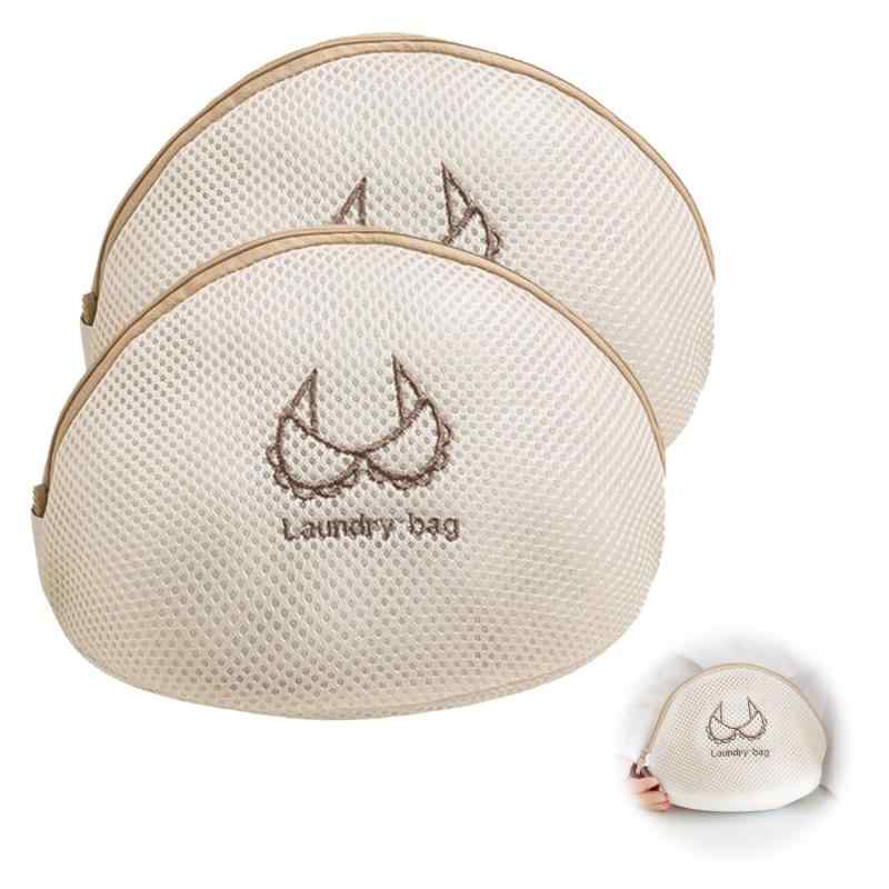 TVETE ランドリーネット ブラジャー 洗濯ネット セット【2枚セット】シェル型 ハニカム構造メッシュ 加..