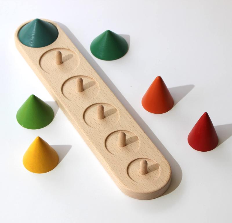 精神状態を測る木のおもちゃピックアップコーン //日本グッドトイ受賞 知育玩具 日本製 1歳～100歳 高齢者 リハビリ バランス 誕生日ギフト～出産祝い 男の子 女の子 ゲーム 木製