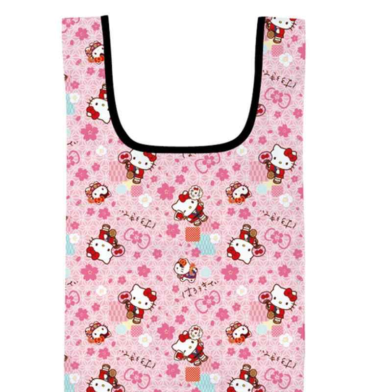 ケイカンパニー サンリオキャラクターズ （和雑貨シリーズ）ポケット付きプチエコバッグ ハローキティ SAW-PPE-KT