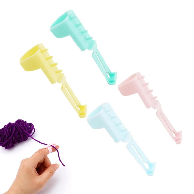 TVETE かぎ針編みの輪 かぎ針編みのための張力リング 糸ガイドリング分離ツール【4個入り】かぎ針編みの糸ループ 糸ガイド 糸ガイド フィンガーフィクサー 編み物道具 編み物アクセサリー