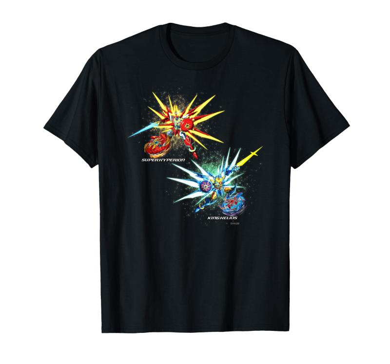 ベイブレードバースト スパーキング スーパーハイペリオン＆キングヘリオス Tシャツ
