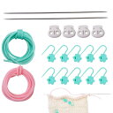 PAVIKE 編み物キット 18点セット 棒針 ステッチマーカー かぎ針編 編み物用 DIYマフラー 縫合工具 手編み ニット用 毛糸 毛糸服/マフラー/帽子な...