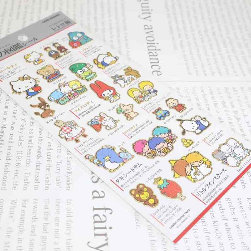 サンリオキャラクターズ[シールシート]大人の図鑑シール/レトロ サンリオ