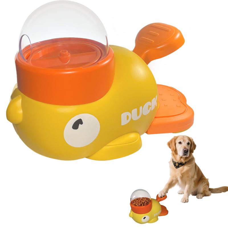 犬 2in1 給餌器 ペット 給餌おもちゃペットボウル おもちゃ 知育玩具 餌入れ 食事習慣退屈なペットアヒル かわいい 安全無毒 洗える おやつ (イエーロ)