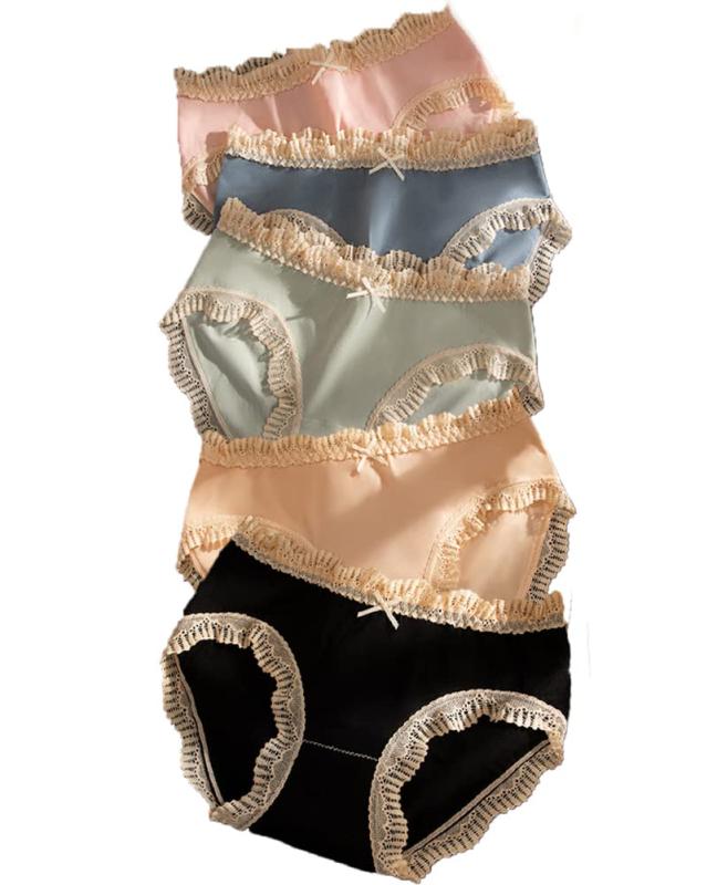 [Alpbee] レディース レースショーツ 超可愛いパンツ シームレス 下着 柔らか 抗菌 高通気性と伸縮性 レギュラーショーツ 速乾 女性用 パンティー