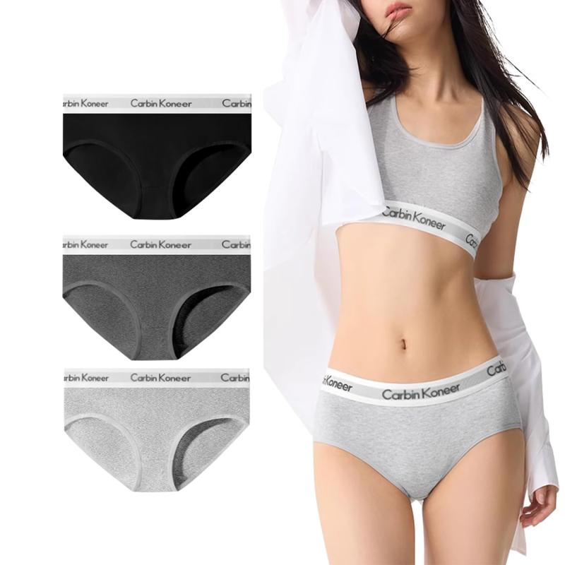 [AIMUJINY] 3枚セット スポーツブ ショーツ レディース パンツ レディース 下着 綿 リーフ パンティー 女性用下着 ショーツ 高通気性 高伸縮性 日常使いに最適